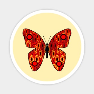 Red butterfly Magnet